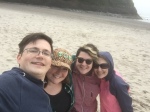 Zusammen mit Katy und Connie am Strand
